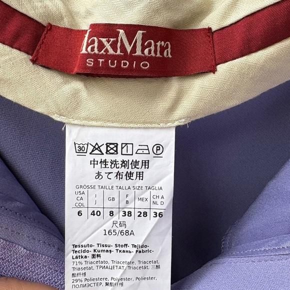 Max Mara Studio Slim Fit Trouser in Lavender Size 6 - Picture 5 of 5